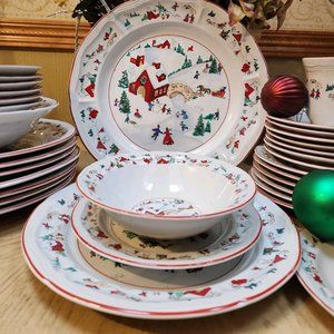 COPY - 1995 Faber Ware Christmas Dish Set #391